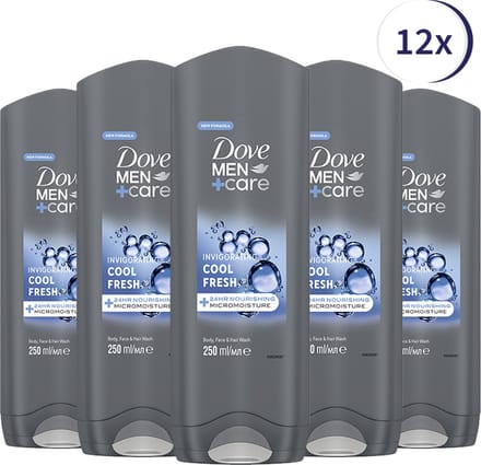 Dove Men Cool Fresh Douchegel - 12 x 250ml - Voordeelverpakking