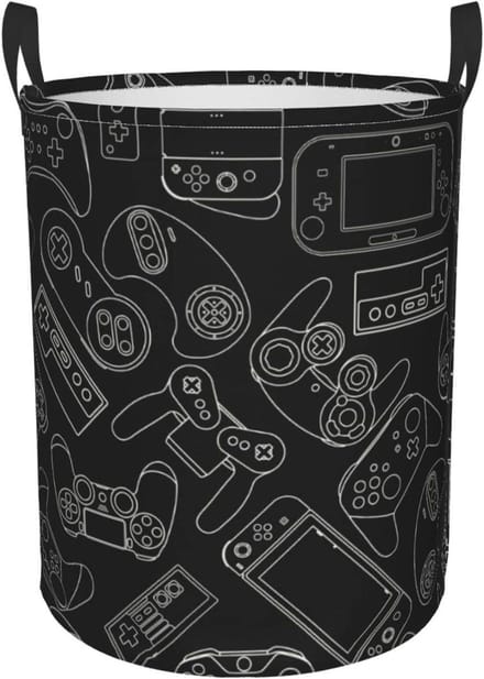 Wasmand Rond - Opbergmand Kleding - Speelgoed Opbergen - Waterdichte Voering - 38 Liter - Gamecontroller