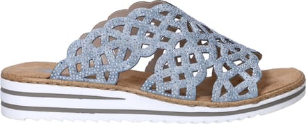 Rieker -Dames - blauw licht - slippers & muiltjes - maat 42