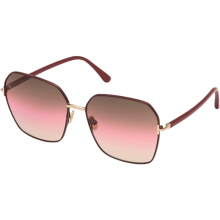 Tom Ford FT0839 69F Claudia-02 glanzende bordeaux zonnebril