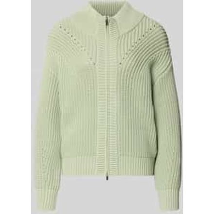 Regular fit cardigan in tricotlook met gaatjesmotief
