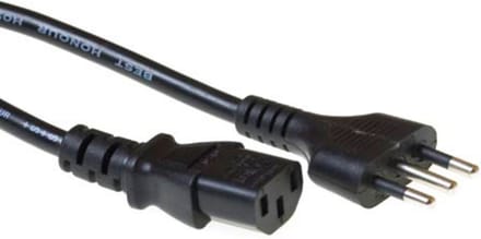 ACT Netsnoer Italiaanse connector - C13 zwart 1,8 m AK5446