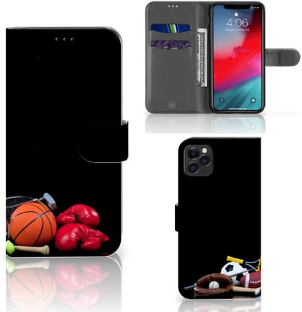 Apple iPhone 11 Pro Max Wallet Case met Pasjes Sports