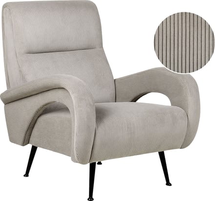SVALOV - Fauteuil - Taupe - Corduroy