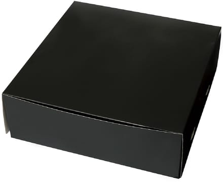 Taartdoos 30x30x10cm. Zwart 3st