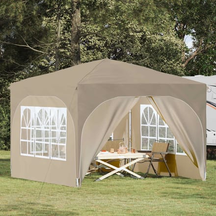 vidaXL - Pop-up - Feesttent - 290 - x - 290 - x - 245 - cm - Crèmekleurig
