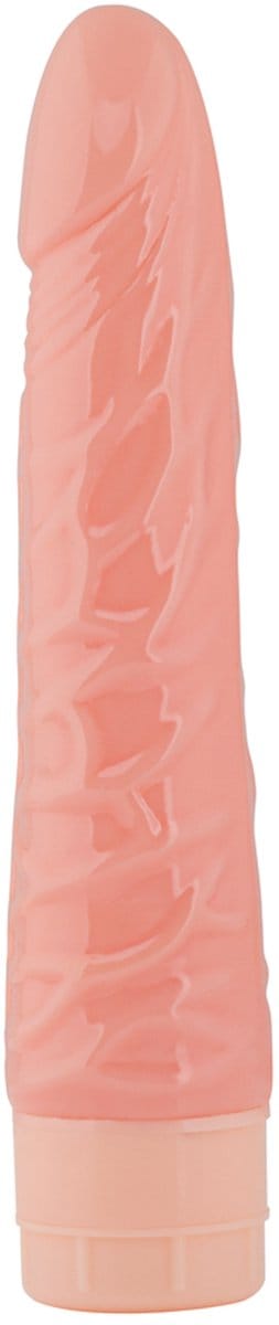Being Fetish - PVC - Vibrerende Dildo - 19,8 cm – Lichte huidskleur