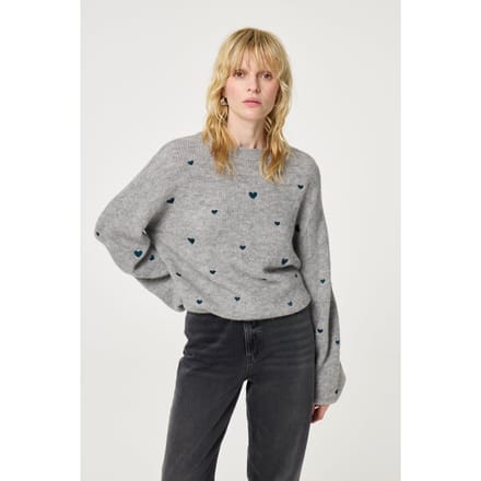 Fabienne Chapot Lidia Pullover Grey Melange Maat: M | Sweaters Outlet | Dames | Grijs
