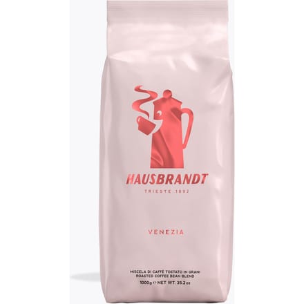 Hausbrandt Venezia Espresso 1 kg | Ganze Bohne | Brasilien, Zentralamerika | 65% Arabica 35% Robusta | Intensiv, schokoladig, cremig, Röstkaffee italienisch