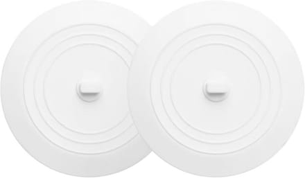 Universele Witte Badkuip & Gootsteen Afvoerstop - 2 Stuks - Sterk Zichthoudend Siliconen)
