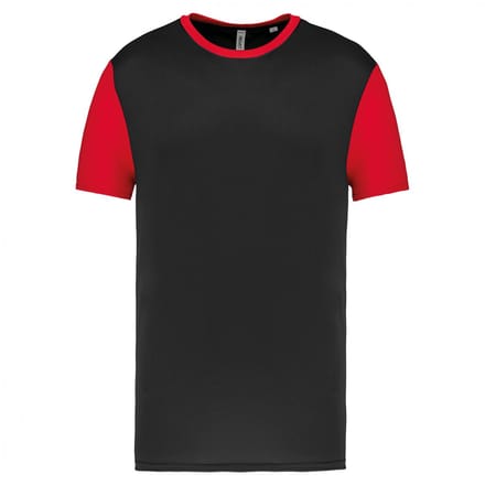 Tweekleurig herenshirt jersey met korte mouwen 'Proact' Black/Red - S