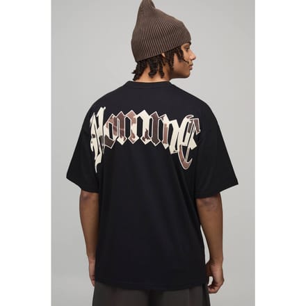 Oversized T-shirt Met Koeienprint Applicatie | Black | Size Medium