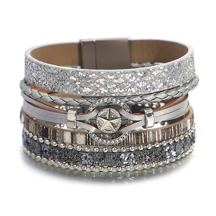 Sorprese armband - Stars - armband dames - wikkelarmband - cadeau - Model B - Sinterklaas - Kerst - Cadeau