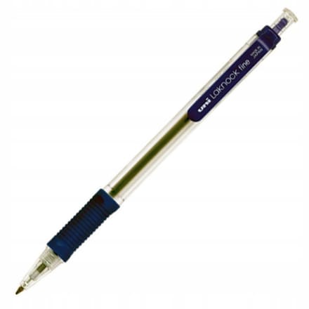 Uni SN-101 Blauwe Pen - Comfortabel Schrijven, Transparant Design