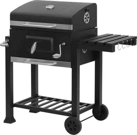 BukkitBow - Houtskoolbarbecue - BBQ van Staal - 2 Grillroosters - 113x45.5x100 cm - Verplaatsbaar
