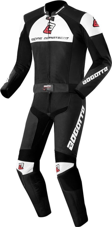 Bogotto Losail Zwart Wit 2-Delig Motorpak - Racepak