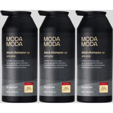Modamoda Zero Gray Black 10 Peach Care Shampoing 3ème Génération 300g 3 Boîtes NONE black