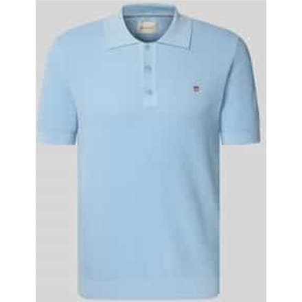 regular fit poloshirt met labelstitching