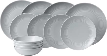 Gordon Ramsay Serviesset Maze Light Grey 12-Delig