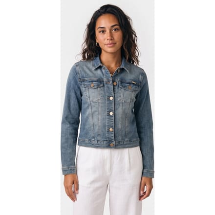 Summum Woman Basic Denim Jacket Twill Stretch Denim Light Denim Größe: 34 | Jeansjacken Outlet | Damen | Blau