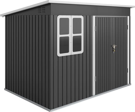 Fietsberging - Fietsenhok - Stalling - Tuinschuur - Huis - Overdekt - Donkergrijs - Scooter - Fiets
