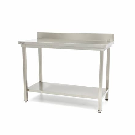 Werktafel rvs - 200 x 70 cm - Verstelbare Hoogte - met Spatrand