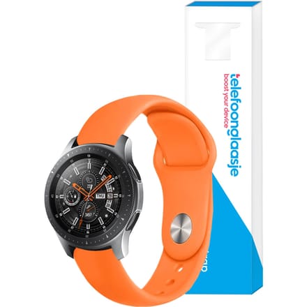 Siliconen smartwatch bandje ? Oranje 20mm - Universeel