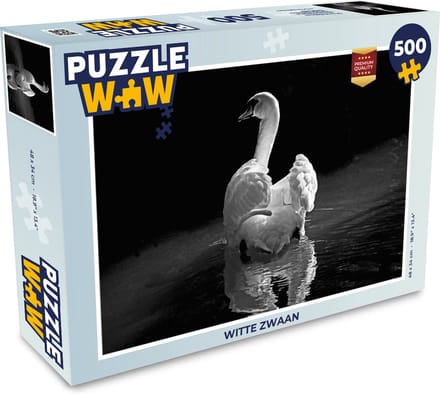 Puzzel Witte zwaan - Legpuzzel - Puzzel 500 stukjes