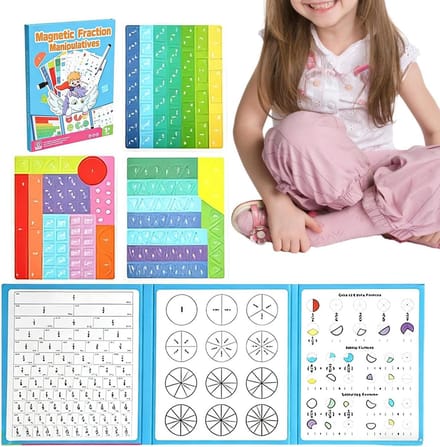 Magnetisch Breukenboek - Educatief Speelgoed - Wiskunde Leren - Interactieve Puzzel - 20 x 20 cm