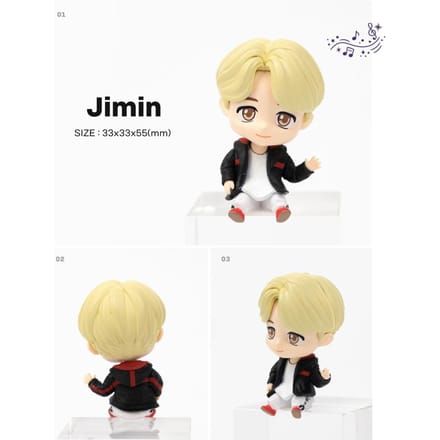 BTS(Bangtan-jongens) Monitor Figuur SET  MIC Drop +  Dynamite , TinyTan, Officieel, Origineel, Authentiek, army, idoolfiguur, KPOP beige