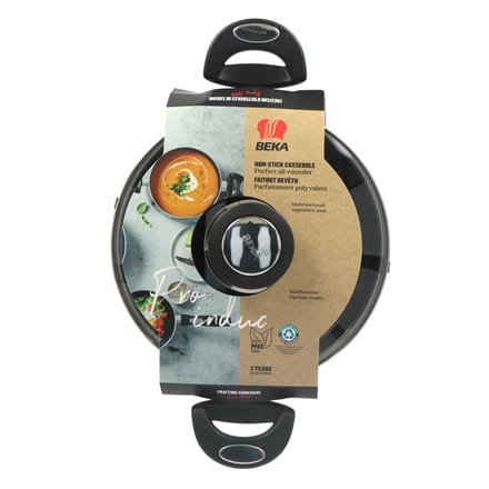 Beka Pro Induc Kookpan met Glazen Deksel 20 cm Zwart