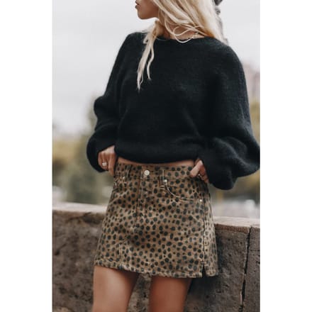 Mikuta The Leo Denim Skirt Größe: S | Miniröcke Outlet | Damen | Blau
