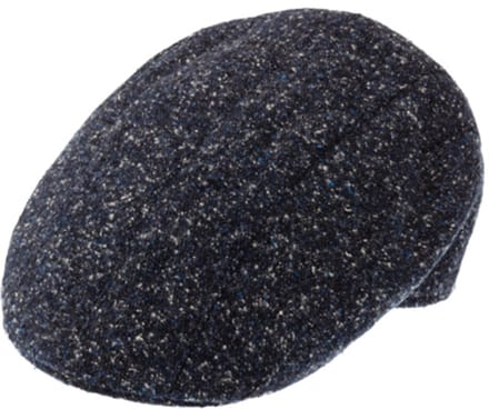 Winterpet Flatcap met fleece voering wol melange Navy Blauw maat 57