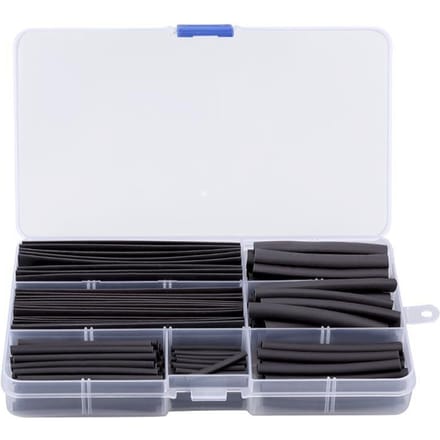 150pcs/set RC Gaine de Câble 2:1 Tube Thermo-Rétractable Noir