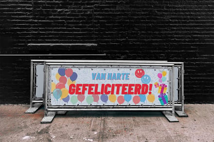 Van Harte Gefeliciteerd Spandoek- Verjaardag Banner - 300x100 cm
