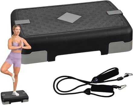 Oefenplatform - Fitness Stap - Thuis Trainen - Antislip Oppervlak - 45 cm - Grijs