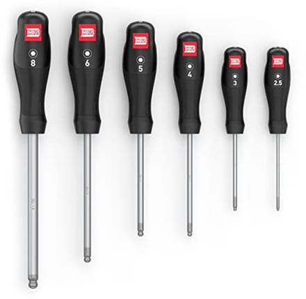 Schroevendraaier Set 6-delig met Kogelkop en HybridTouch, 2.5–8mm