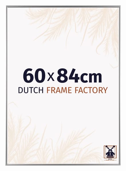 Fotolijst 60x84 cm - Kunststof - Zilver Hoogglans - Easy
