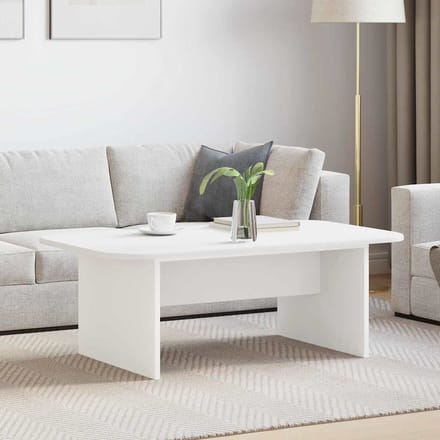vidaXL - Salontafel - Wit - 93 - x - 53 - x - 33 - cm - Bewerkt - hout