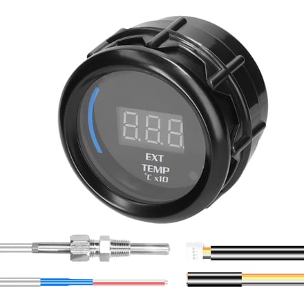 52mm Uitlaatgastemperatuurmeter Digitale auto-ext-temperatuurmeter LED-display EGT (40-120)Celsius x10 met zwart