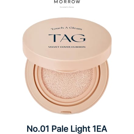 [TAG] Fluweel Cover Cushion SPF50+ PA+++ Foundation met Mat Finish 15g 01 Pale Light 1EA beige