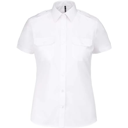 Kariban Damespilootoverhemd korte mouwen K504 - White - XL