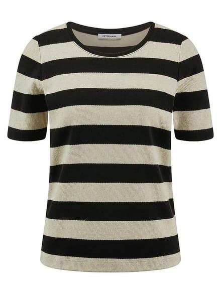 Shirt ronde hals Van Peter Hahn zwart