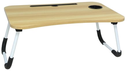 Gerimport Laptoptafel - opklapbaar - bed - dienblad - bruin - 40 x 60 x 26 cm - op bed