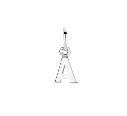 Zilver Gerhodineerde Hanger letter A 1333741