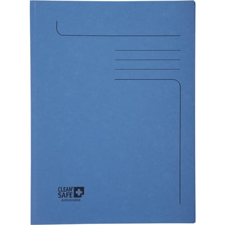 Dossiermap Exacompta Clean'Safe 2kleppen blauw 5 stuks