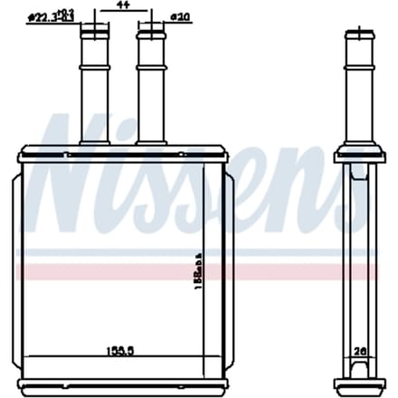 Warmtewisselaar, interieur verwarming NISSENS 73999