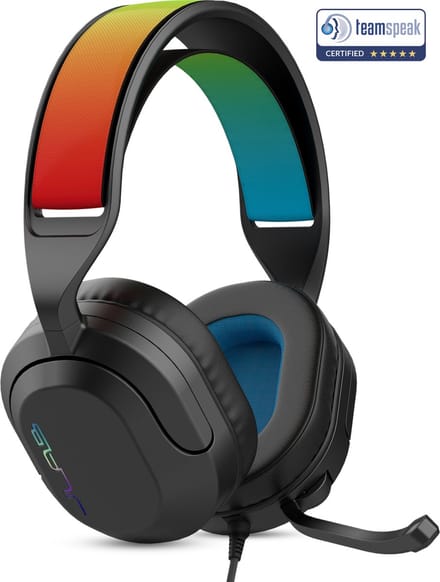 JLab Nightfall Bedrade Gaming Headset met Microfoon - Over-ear Bluetooth Game Headset - Geschikt voor PC/laptop/PS5/PS4/Switch/Xbox - Koptelefoon met Microfoon - Verwisselbare Hoofdband - Zwart