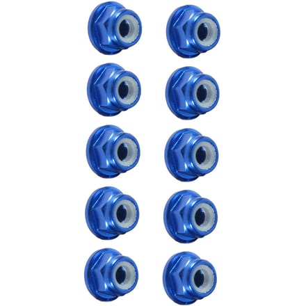 10 stuks M3 Nylon Inzet Zelfborgende Aluminium Moeren Zeskant Borgmoer Koningsblauw