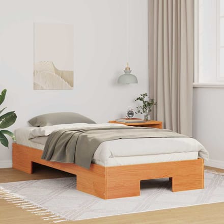 vidaXL - Bedframe - Bruin - 100 - x - 200 - cm